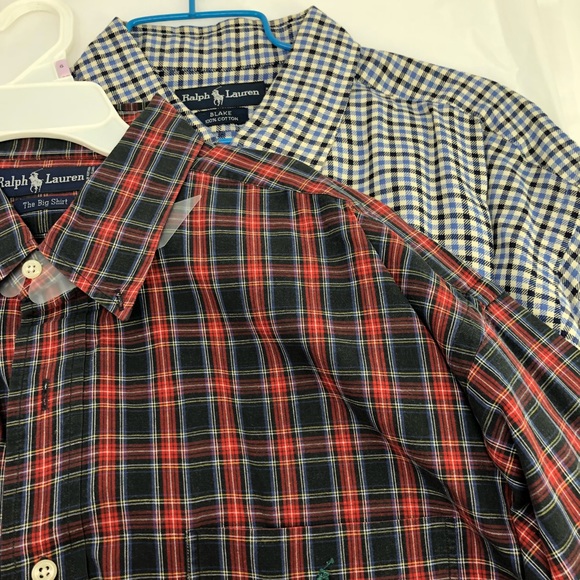 Ralph Lauren Other - Ralph Lauren Lot 2 button dress plaid shirts XL